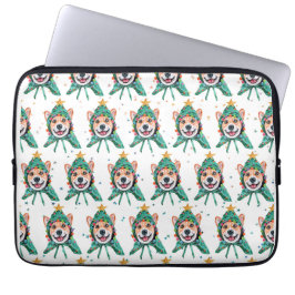 Capa Para Notebook Corgi Dog Breed Christmas