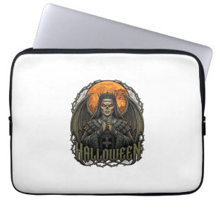 Capa Para Notebook Coroa de Asas de Freira Demônio de Halloween Lua L