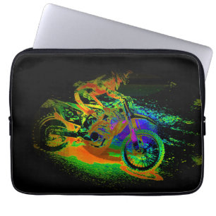 Capa Para Notebook Corrida para o Finish! - Motocross Racer