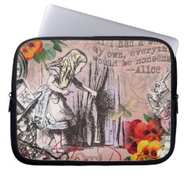 Capa Para Notebook Cortina de nonsense da Alice no país das maravilha
