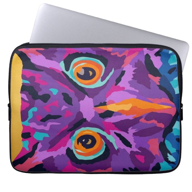Capa Para Notebook Coruja abstrata  (Frente)
