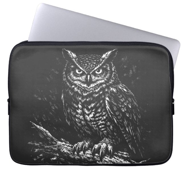 Capa Para Notebook Coruja-americana — by BurnsInHell (Frente)