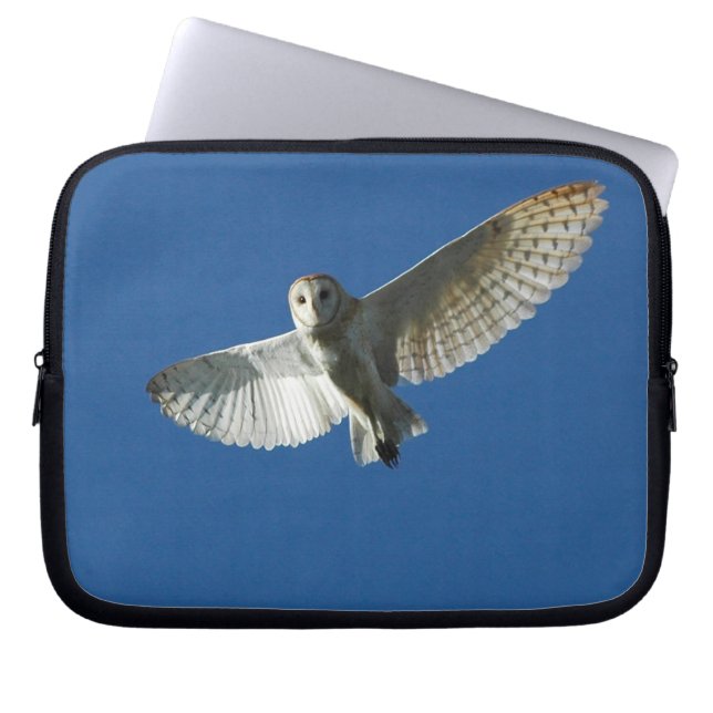 Capa Para Notebook Coruja-das-torres em Voo Diurno (Frente)