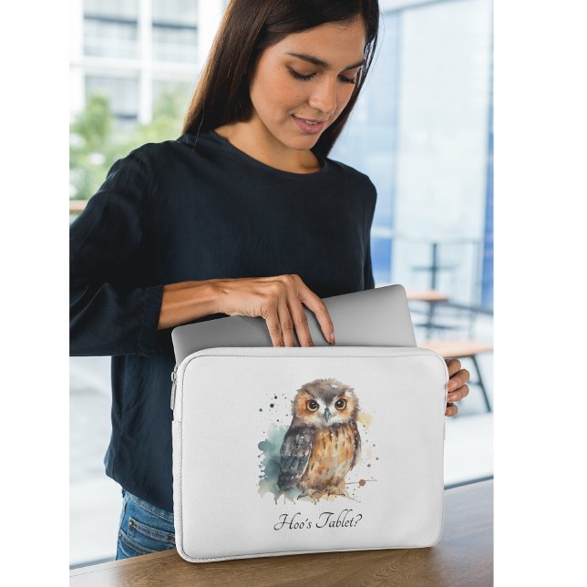 Capa Para Notebook Coruja em Aquarela Fofa, personalizada (Criador carregado)