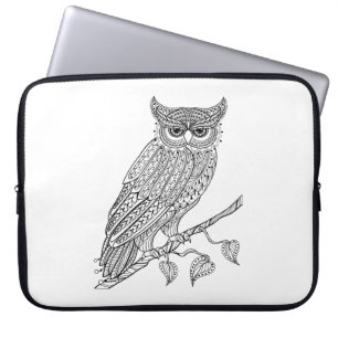 Capa Para Notebook Coruja mágica inspirada que senta-se no ramo