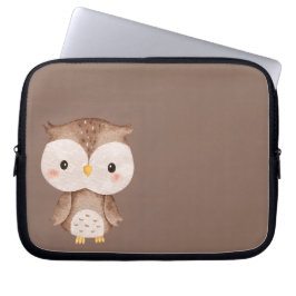 Capa Para Notebook Coruja Marrom Fofa
