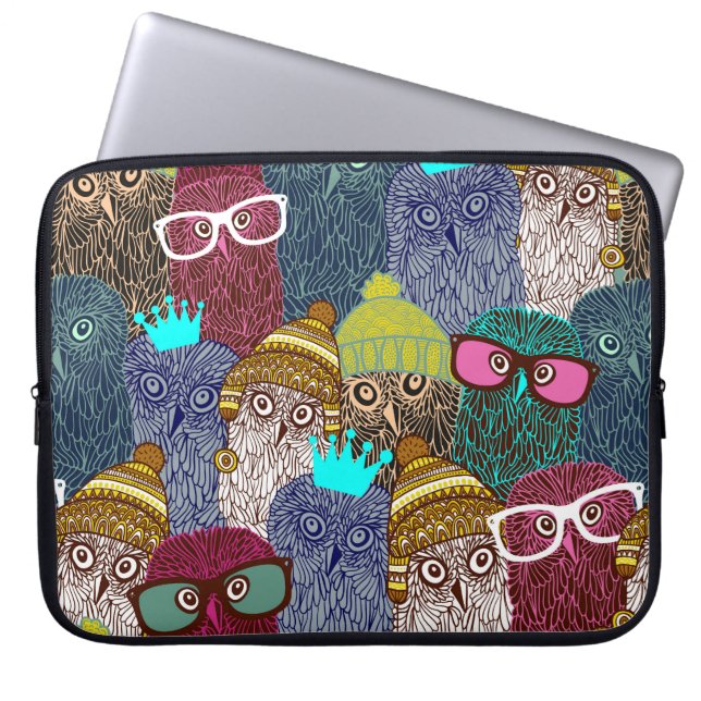 Capa Para Notebook Coruja na coroa (Frente)