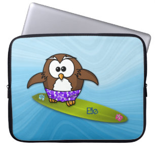 Capa Para Notebook coruja surfista