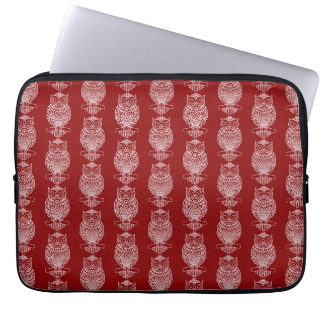 Capa Para Notebook Coruja (vermelha) - Capinha para Laptop (Frente)