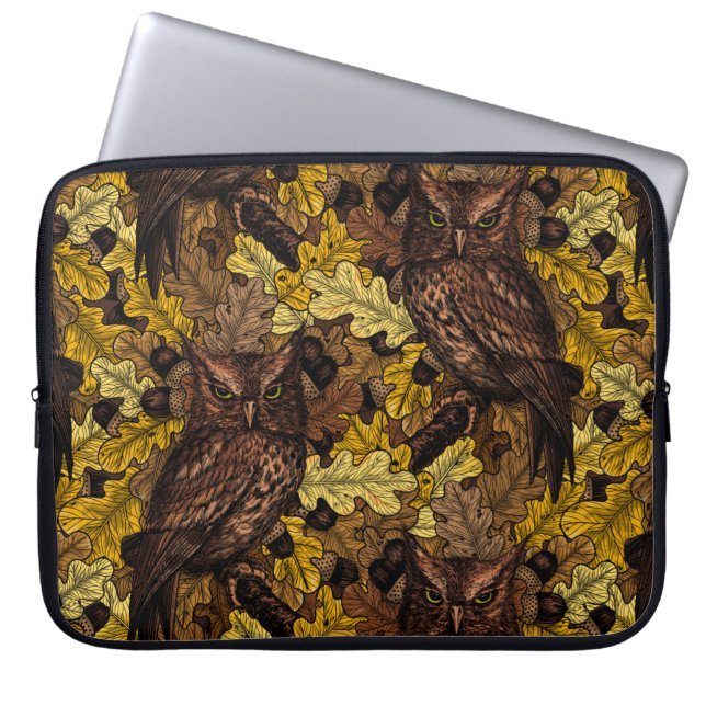 Capa Para Notebook Corujas de outono (Frente)