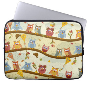 Capa Para Notebook corujas do outono