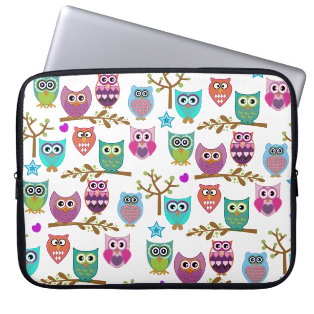 Capa Para Notebook corujas felizes (Frente)