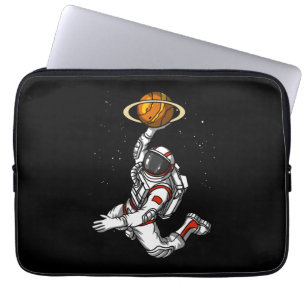 Capa Para Notebook Cósmico no Planeta Espacial do Basquete