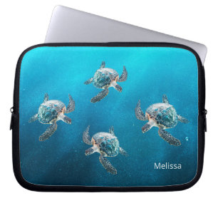 Capa Para Notebook Costeira de tartarugas 3D