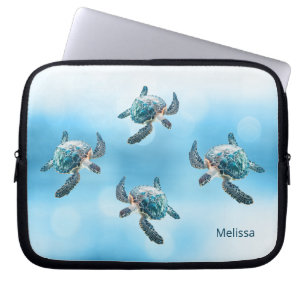 Capa Para Notebook Costeira de tartarugas 3D