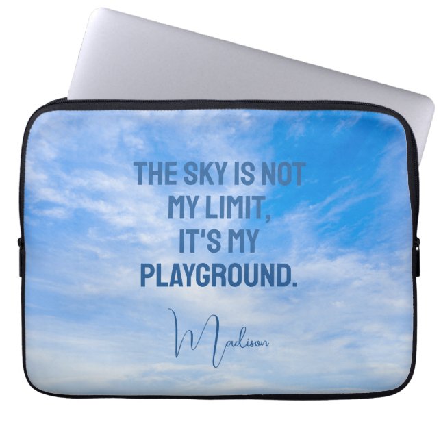 Capa Para Notebook Cotação Céu de Nome Personalizado (Frente)