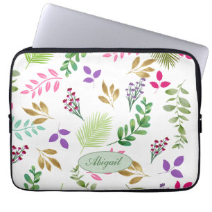 Capa Para Notebook Cottage Watercolor Eletrônicos Botânicos Bag
