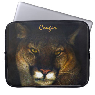 Capa Para Notebook Cougar Mountain Lion Big Cat Art Design