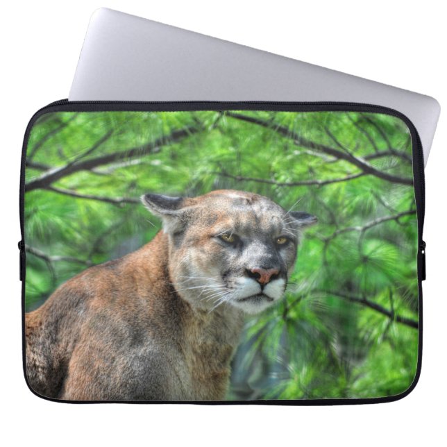 Capa Para Notebook Cougar Mountain Lion & Summer Pine (Frente)