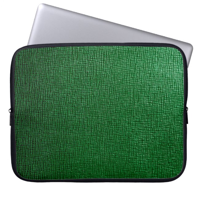 Capa Para Notebook Couro com padrão abstrato em cor verde. Abst (Frente)