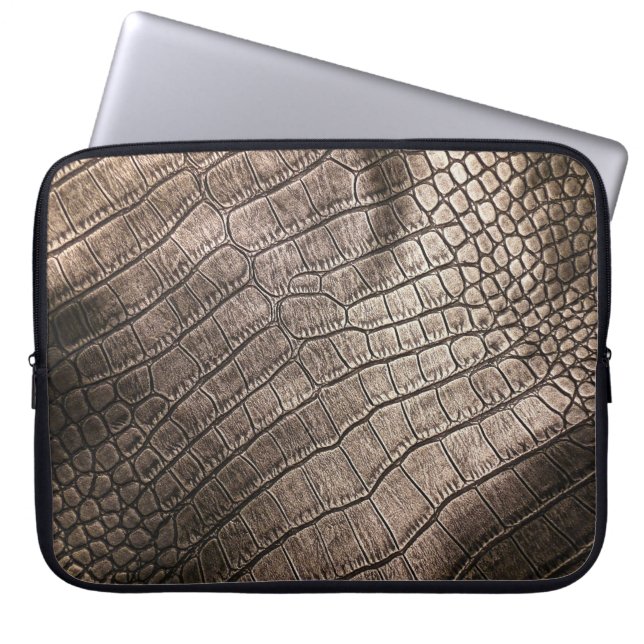 Capa Para Notebook Couro Elegante Fechado: Padrão Texturizado (Frente)