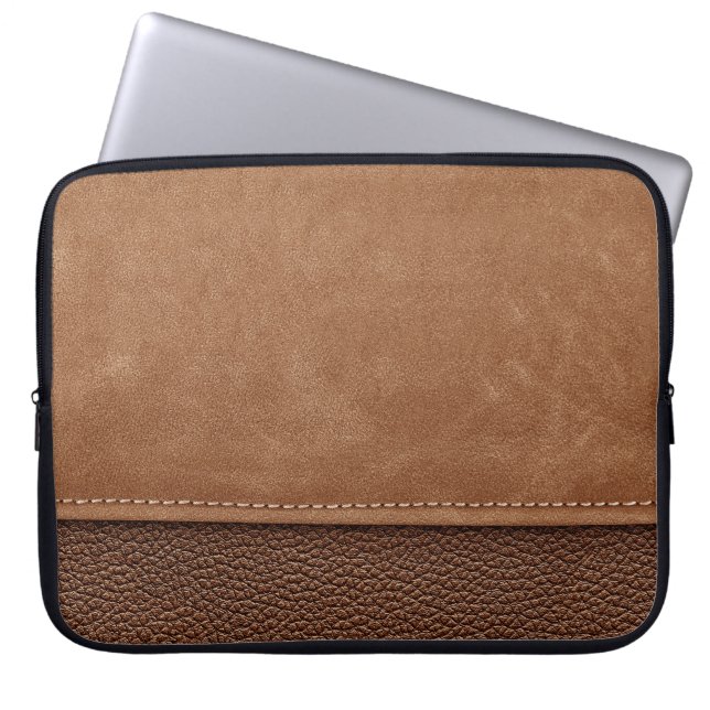 Capa Para Notebook Couro picado: cinza, fundo preto. (Frente)