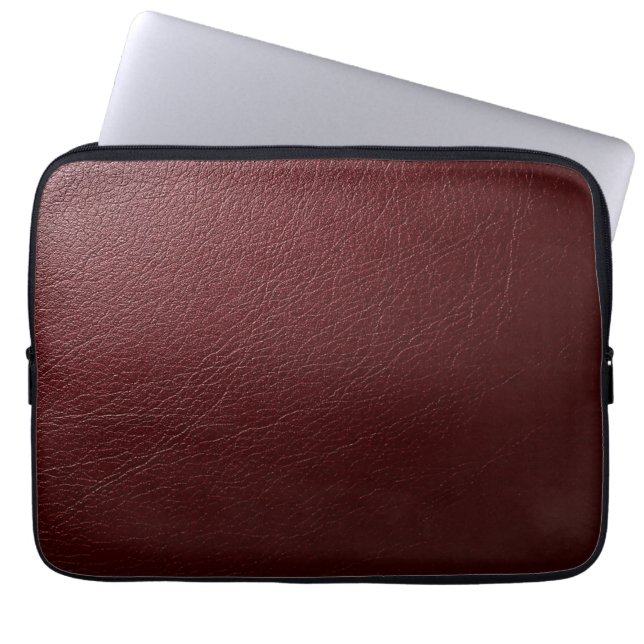 Capa Para Notebook Couro Texturizado Vermelho Escuro (Frente)