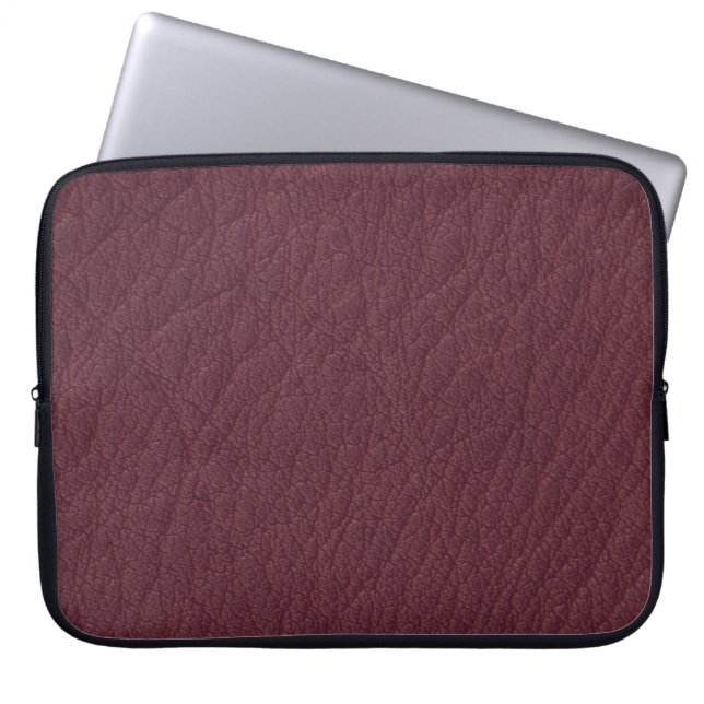 Capa Para Notebook Couro Vermelho Masculina Pele Rústica (Frente)