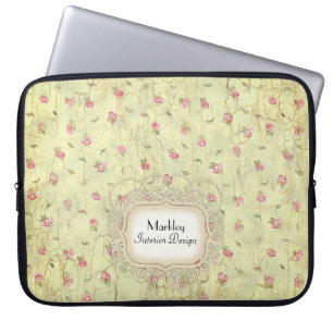 Capa Para Notebook Crackle envelhecido manchado dos rosas da arte do