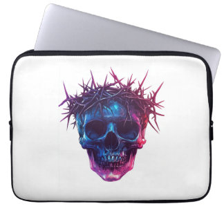 Capa Para Notebook Crânio com Coroa de Cornos
