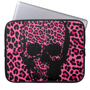 Capa Para Notebook Crânio cor-de-rosa do punk do impressão da pele 