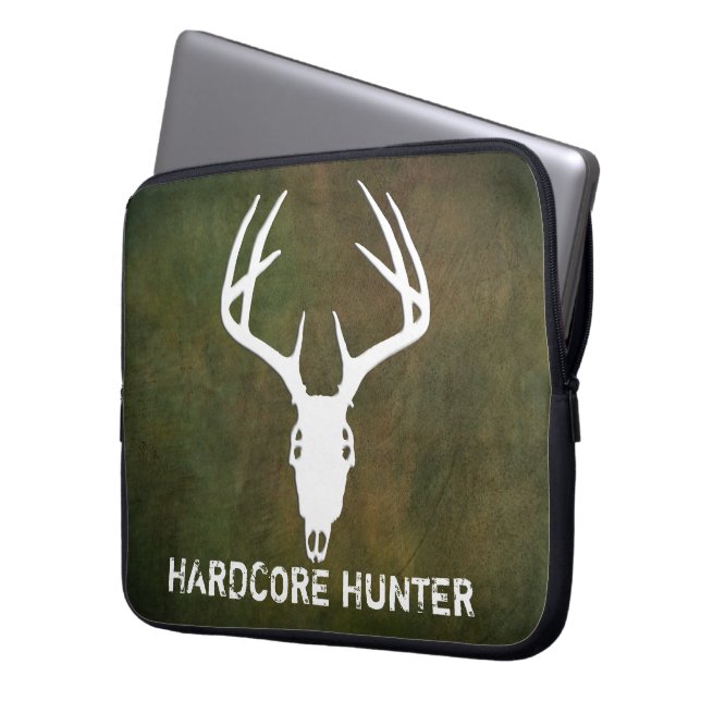 Capa Para Notebook Crânio da caça dos cervos com antlers (Frente Esquerda)
