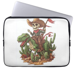 Capa Para Notebook Crânio de Cowboy Jurássico � Rodeio Divertido de D
