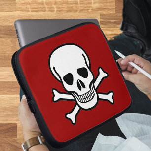 Capa Para Notebook Crânio e ossos cruzados
