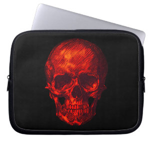 Capa Para Notebook Crânio vermelho gótico