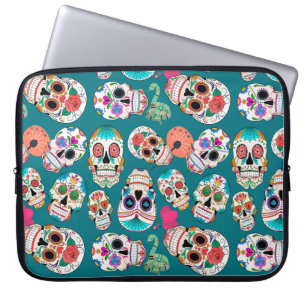 Capa Para Notebook Crânios coloridos do açúcar