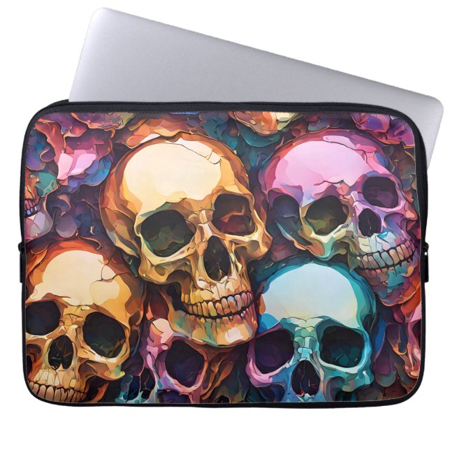 Capa Para Notebook Crânios Funky (Frente)