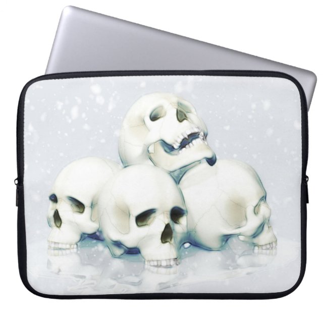 Capa Para Notebook Crânios na neve (Frente)
