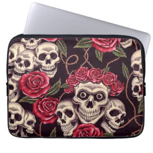 Capa Para Notebook Crânios & rosas