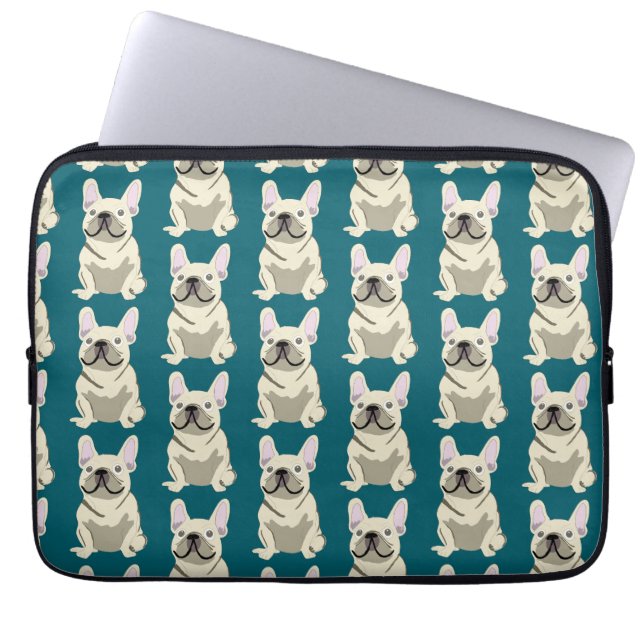 Capa Para Notebook Cream French Bulldog (Frente)