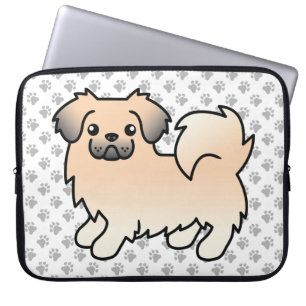 Capa Para Notebook Cream Sable Tibetan Spaniel Cartoon Dog & Paws