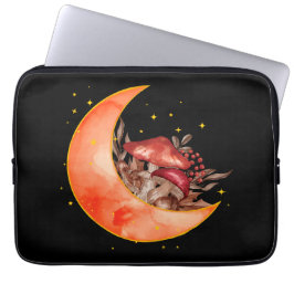 Capa Para Notebook Crescent Moon Mushroom Cottagecore Fungi Mycologia