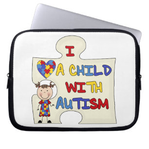 Capa Para Notebook Criança com a menina triguenha 2 do autismo