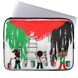 Capa Para Notebook Crianças de Gaza Pintando a Bandeira da Palestina