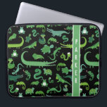 Capa Para Notebook Crianças Personalizadas Animais Anfíbios Répteis<br><div class="desc">Crianças Personalizadas Bolsa de laptop de Padrão Animal do Anfíbio Anfíbio Róptil. www.SamAnnDesigns.com</div>