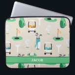 Capa Para Notebook Crianças Personalizadas Golfer Golfcart Golfing<br><div class="desc">Pai,  vovô ou outro nome personalizado Golfer Golfcart Golfing Sporty Pattern. Carrinhos de golfe,  bolas de golfe,  camisetas de golfe,  tacos de golfe no campo de golfe,  design de esporte. Editar para alterar o nome.</div>