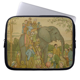 Capa Para Notebook Crianças que montam no elefante (litho)