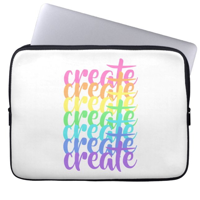 Capa Para Notebook "Criar" Bolsa de laptop arco-íris (Frente)