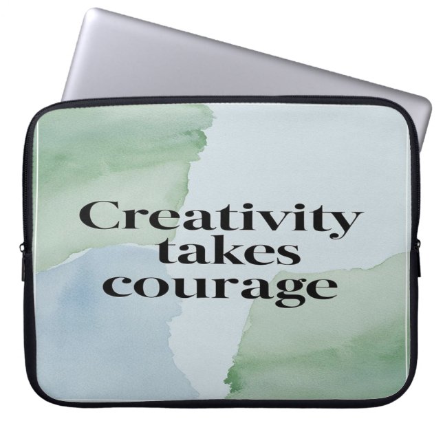 Capa Para Notebook Criatividade Exige Coragem (Frente)