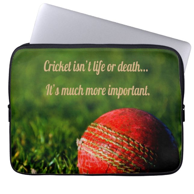 Capa Para Notebook Cricket Red Ball Motivação Engraçada (Frente)